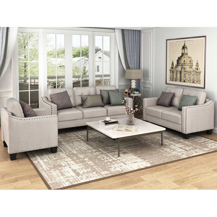 Red Barrel Studio® Manteca 3 Piece Living Room Set Wayfair Canada